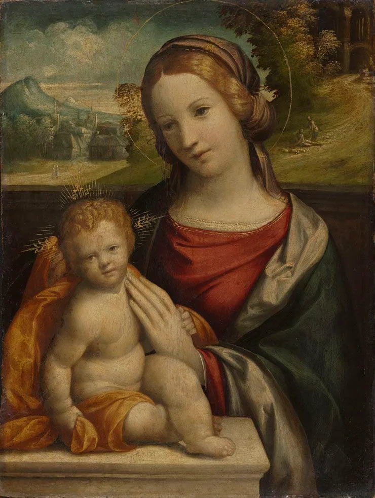 Marie enceinte - Benvenuto Tisi image 1 copie de tableau peinte à la main