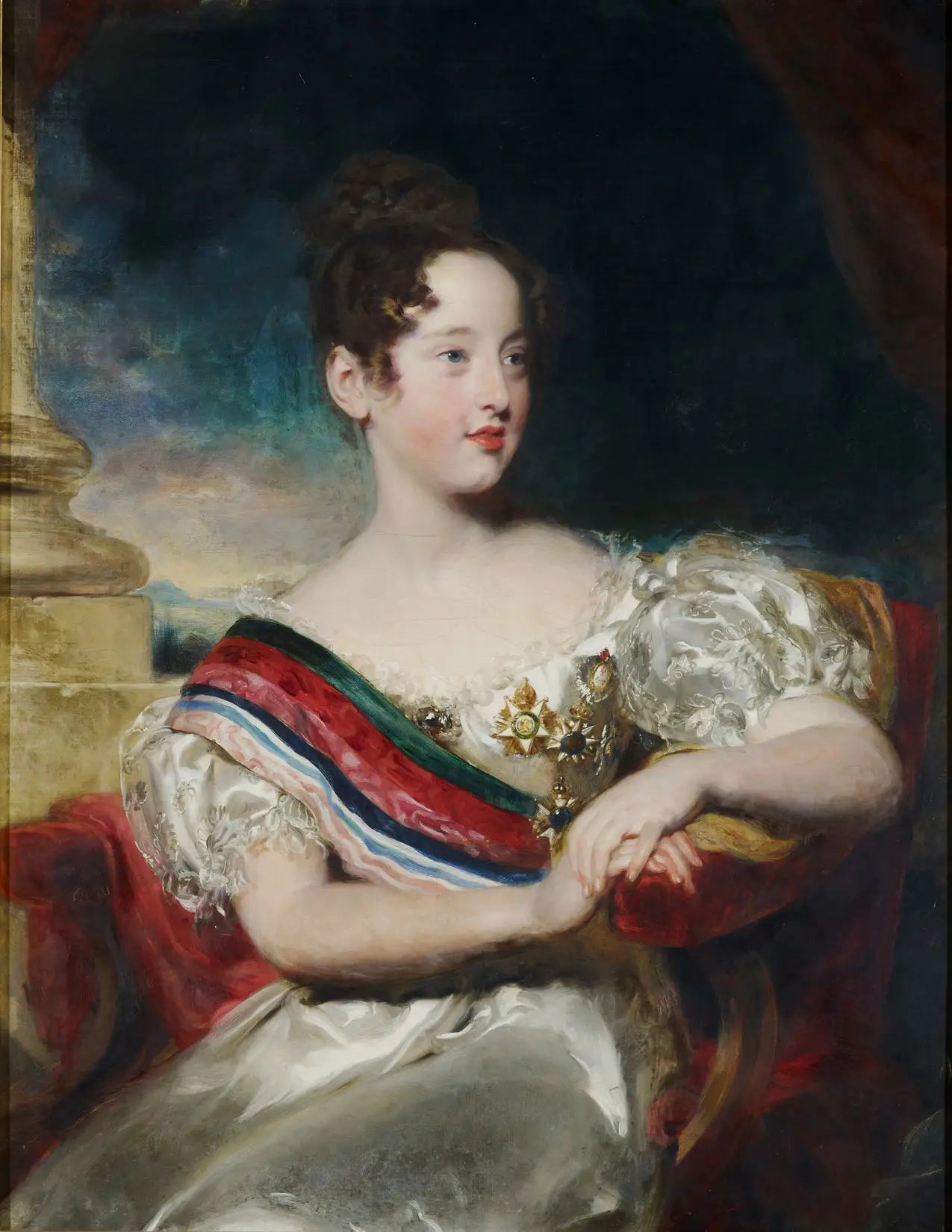 Marie II, reine du Portugal (1819-1853) - Thomas Lawrence image 1 reproduction artisanale de tableau