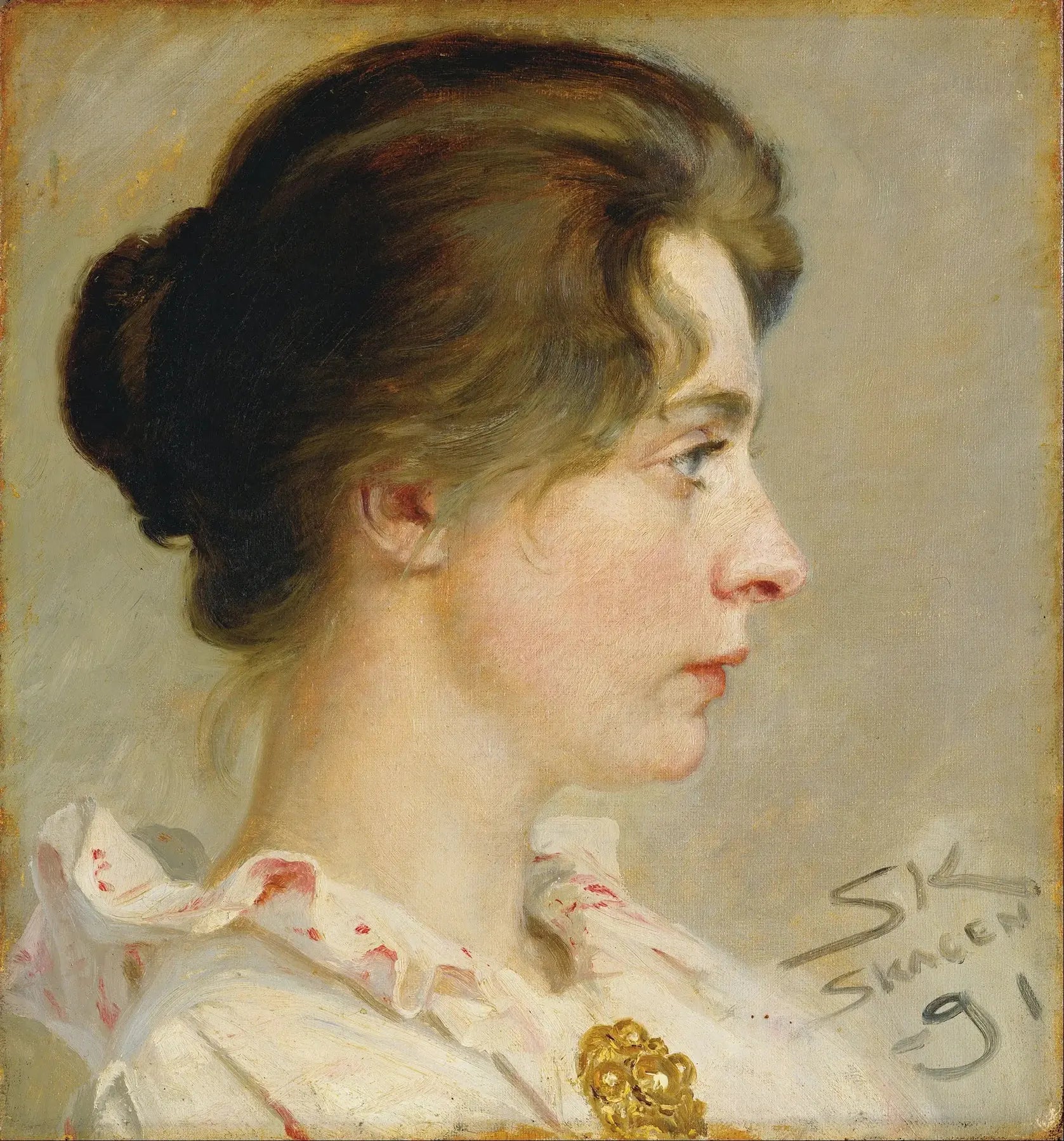 Marie Krøyer - Peder Severin Krøyer image 1 copie peinte à la main à l’huile