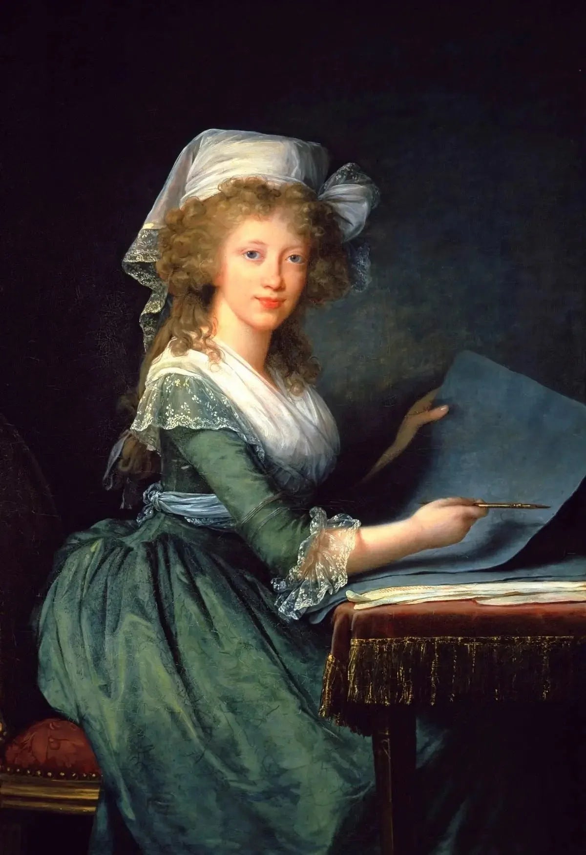 Marie-Louise de Naples et de Sicile - Élisabeth Vigée Le Brun image 1 reproduction de peinture à l’huile