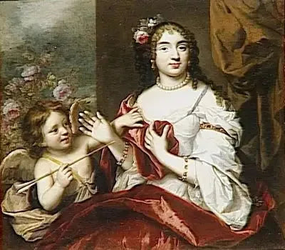 Marie-Louise Rouxel de Médavy, Mademoiselle de Grancey - Claude Lefèbvre image 1 reproduction de peinture à l’huile