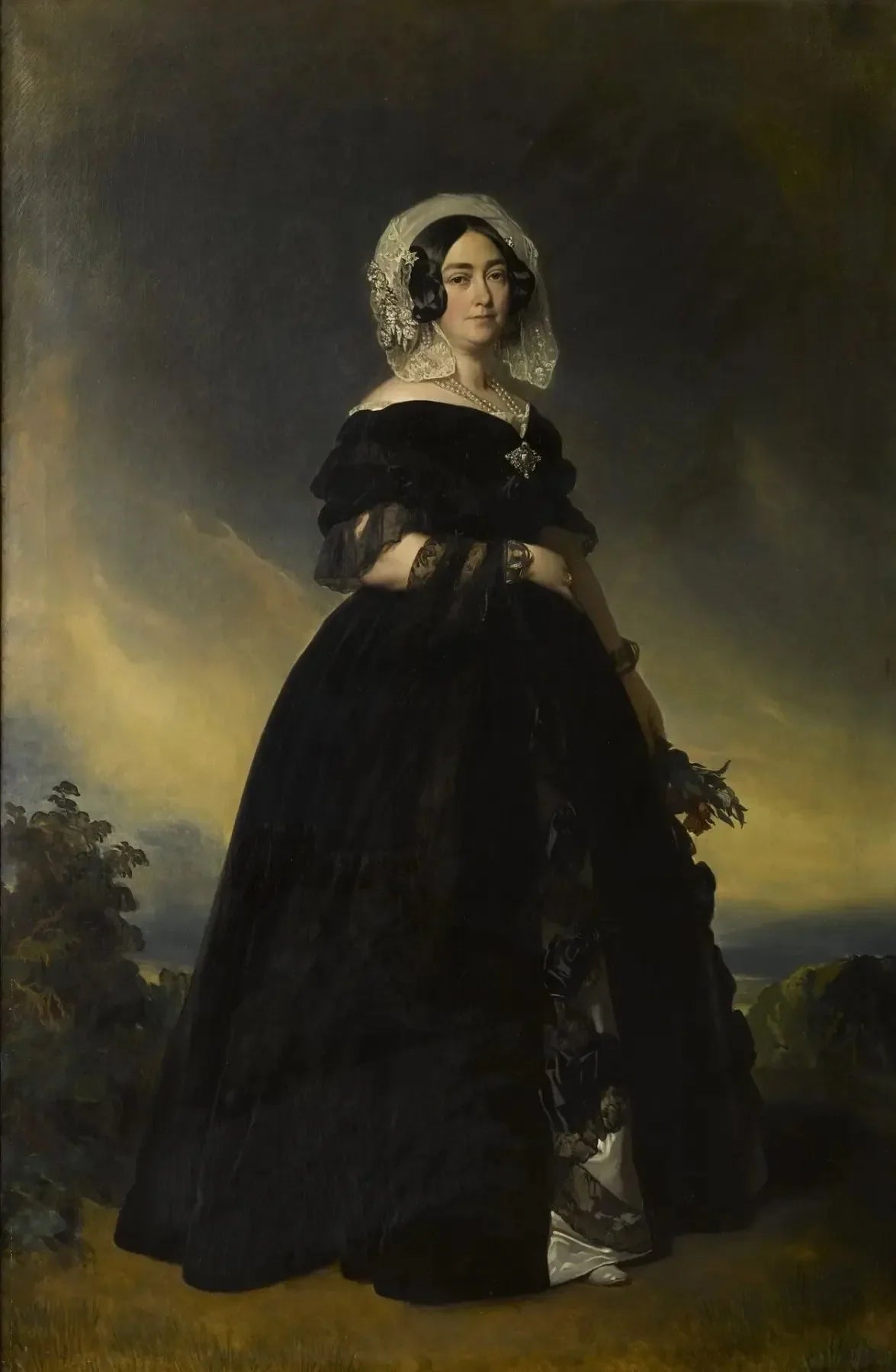 Marie-Louise-Thérèse-Victoire de Saxe-Cobourg-Saafeld, duchesse de Kent (1786-1861) - Franz Xaver Winterhalter image 1 copie de tableau peinte à la main