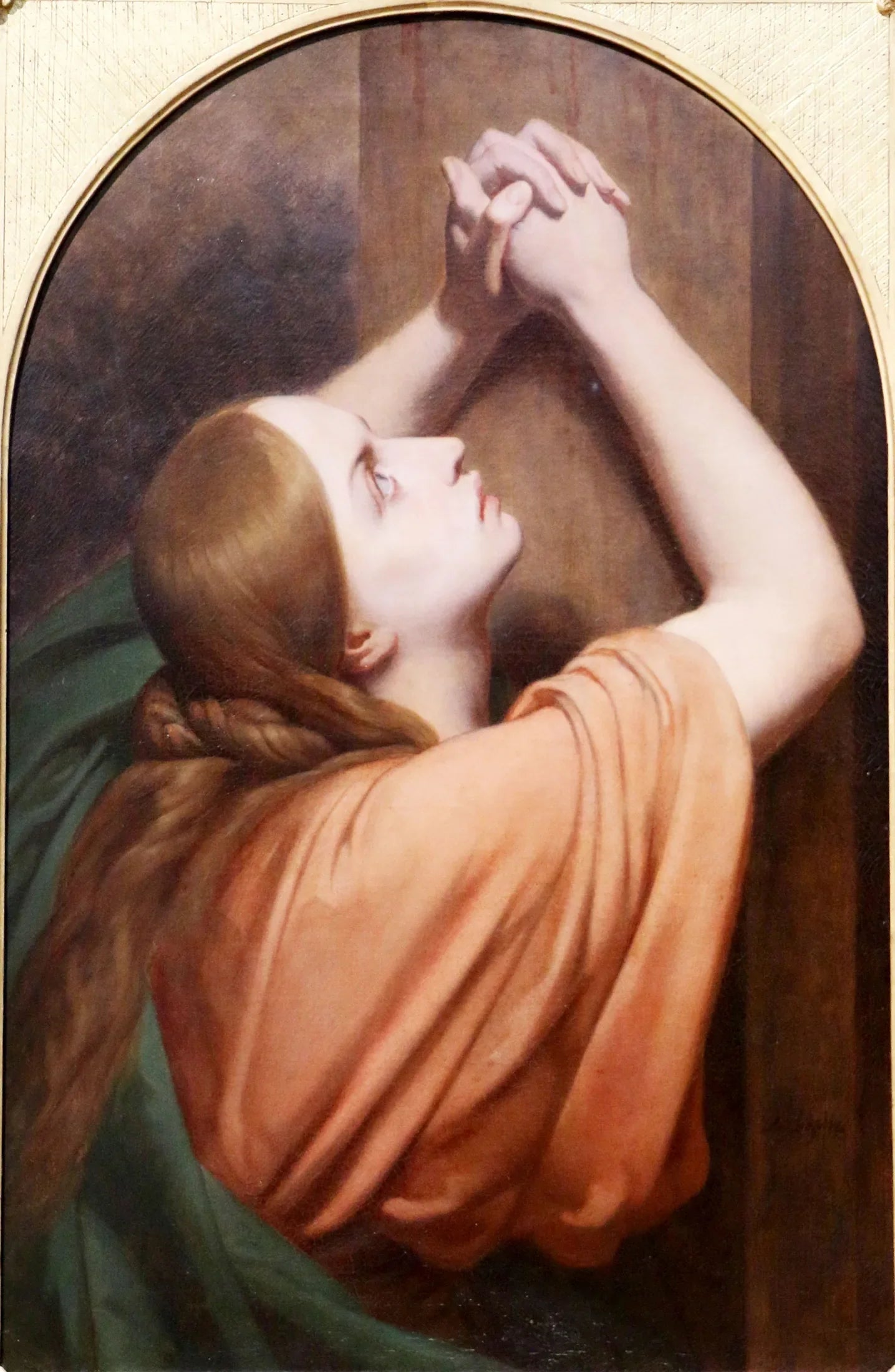 Marie-Madeleine au pied de la croix - Ary Scheffer image 1 tableau peint à l’huile sur toile