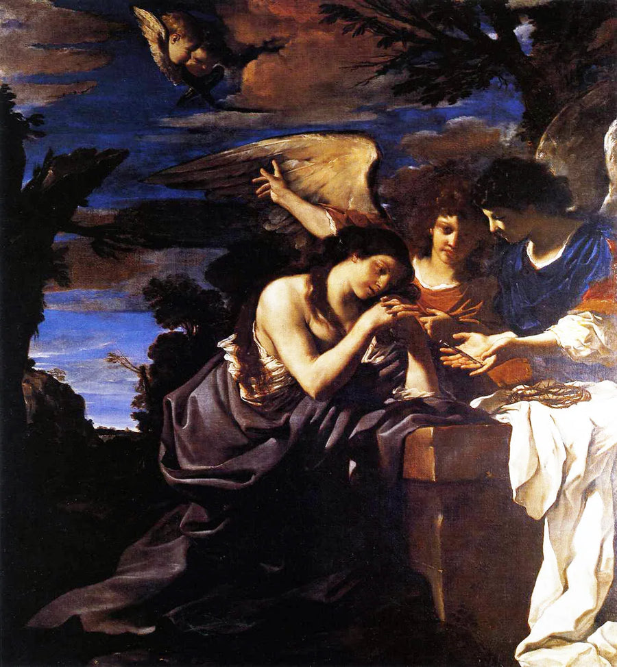 Marie Madeleine avec deux anges - Guercino