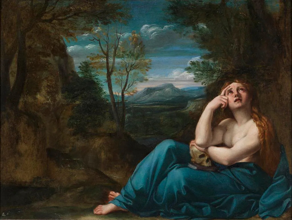Marie-Madeleine dans un paysage - Annibale Carracci image 1 tableau peint à l’huile sur toile