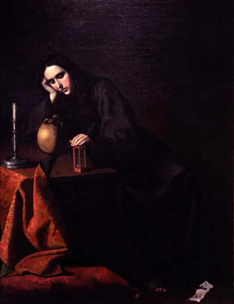 Marie-Madeleine en méditation - Francisco de Zurbarán image 1 tableau peint à l’huile sur toile
