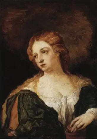 Marie-Madeleine en robe verte - David Teniers le Jeune image 1 reproduction d’œuvre d’art à l’huile