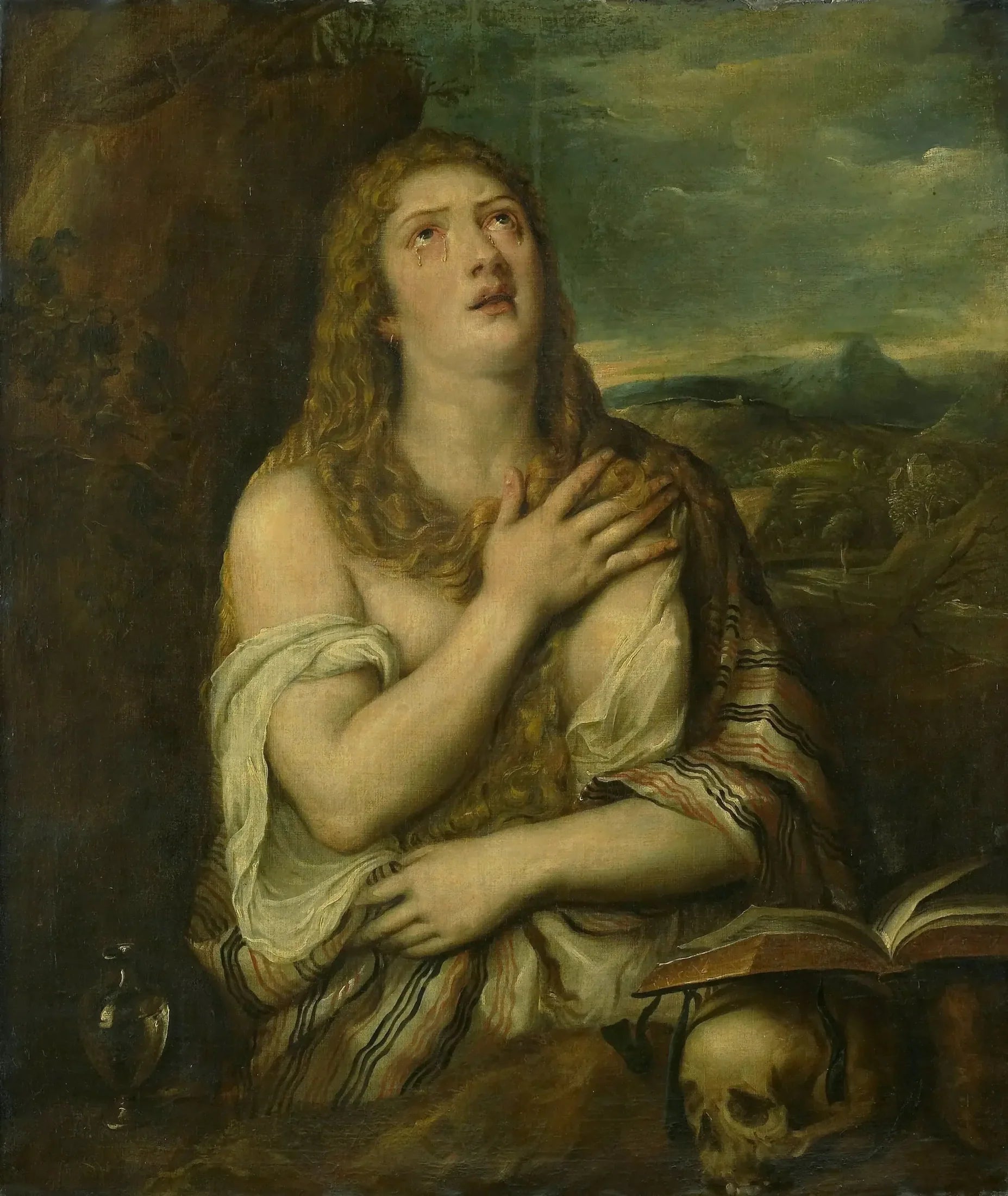 Marie-Madeleine pénitente - Titian image 1 reproduction de peinture à l’huile