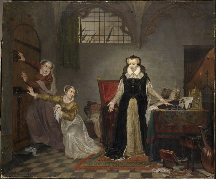 Marie Stuart au moment où l'on vient la chercher pour aller à la mort - Philippe Jacques van Brée