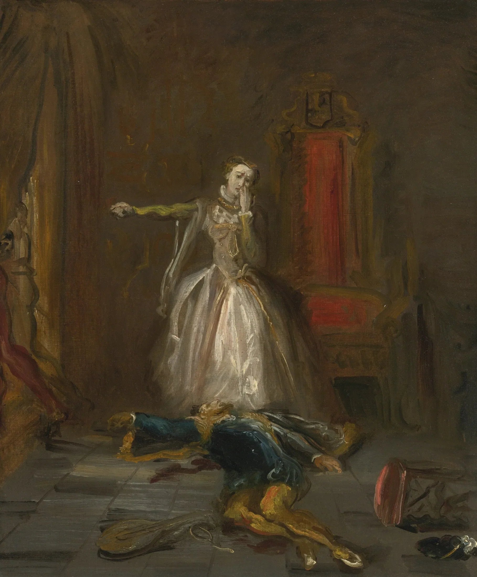Marie Stuart jurant la vengeance - Théodore Chassériau image 1 tableau peint à l’huile sur toile