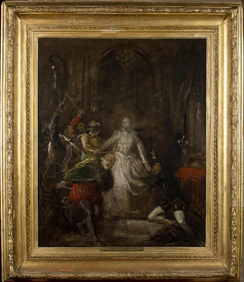 Marie Stuart protégeant Riccio - Théodore Chassériau