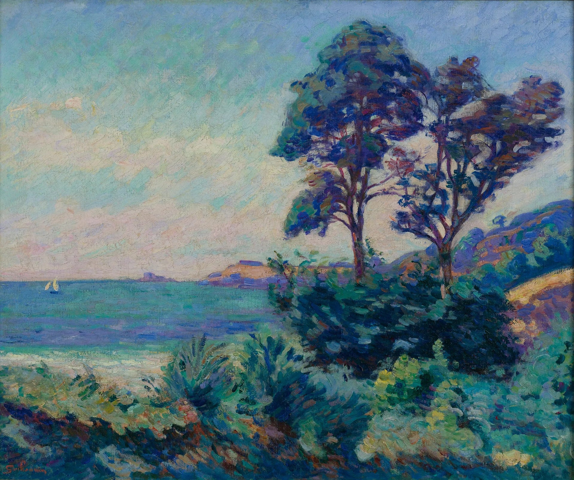 Marine à Saint-Palais - Armand Guillaumin image 1 reproduction de peinture à l’huile