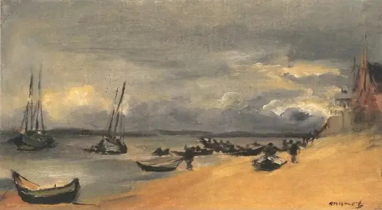 Marine, Arcachon, temps d'orage - Édouard Manet image 1 reproduction artisanale de tableau