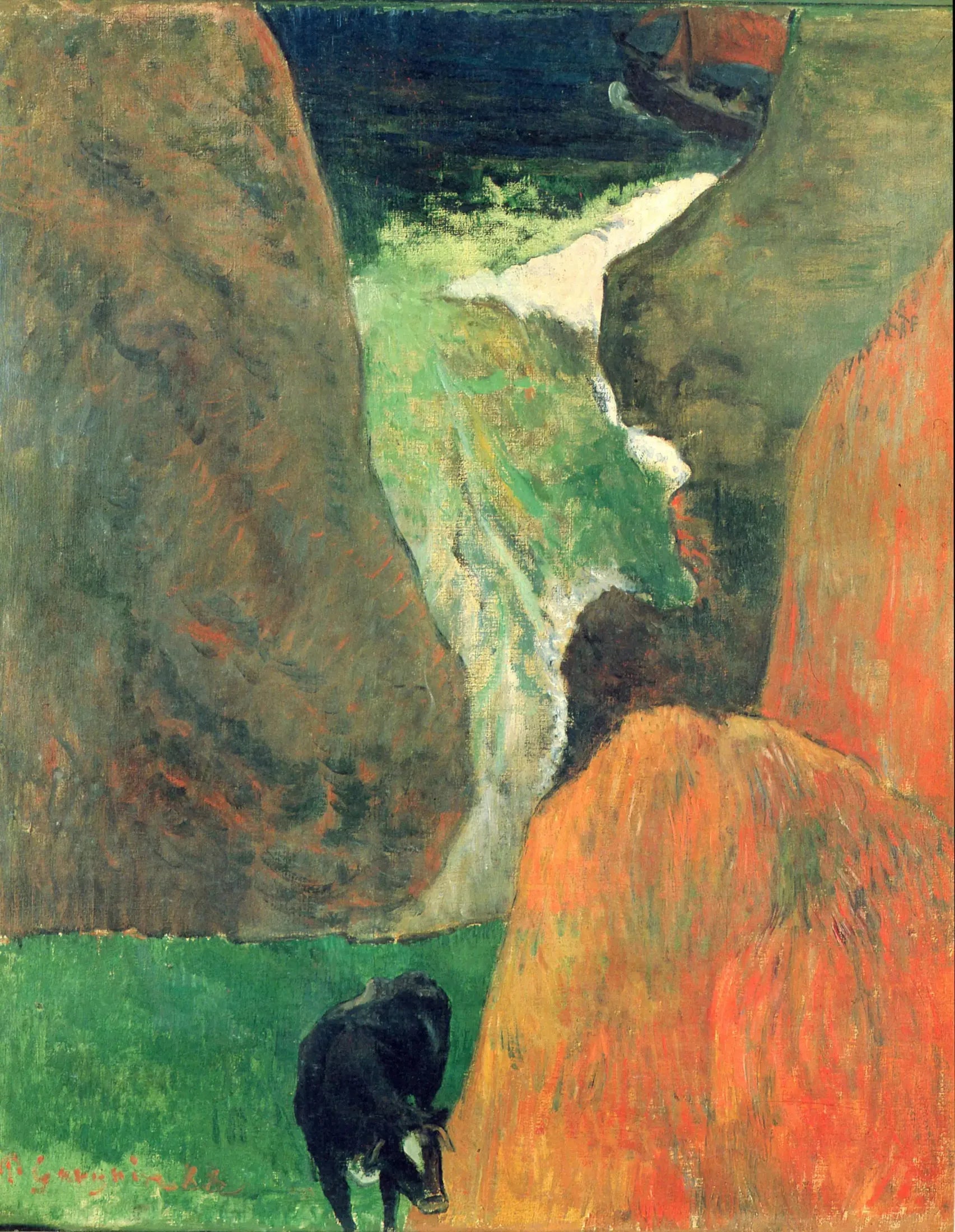 Marine avec vache - Paul Gauguin image 1 tableau peint à l’huile sur toile