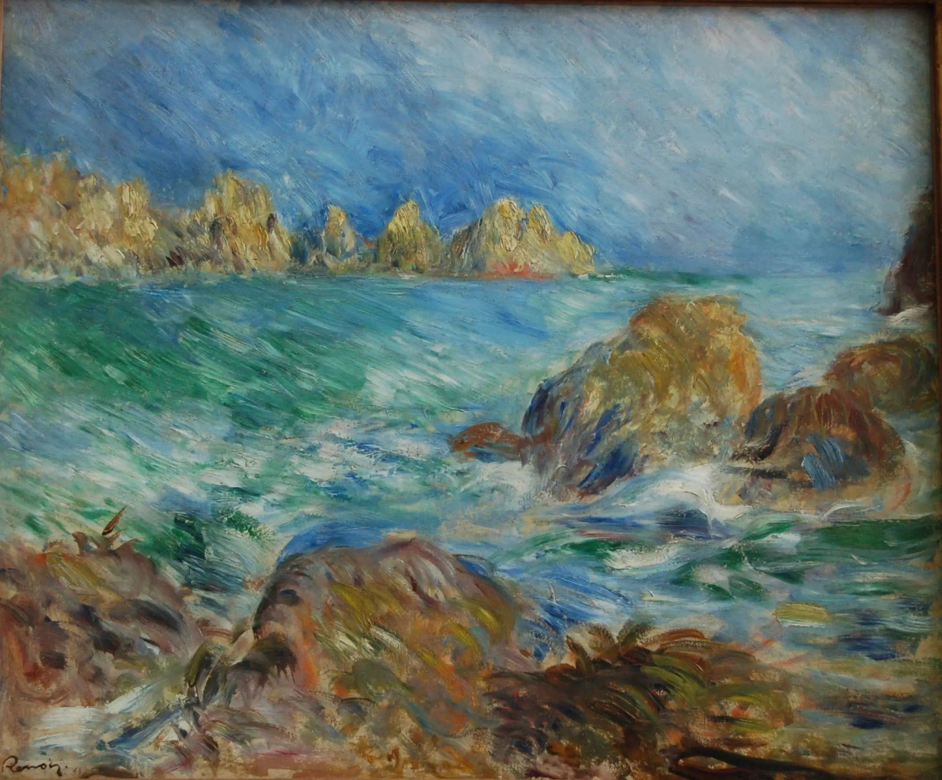 Marine, Guernesey - Pierre-Auguste Renoir image 1 reproduction artisanale de tableau