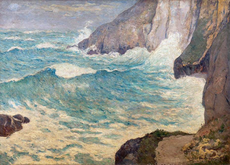 Marine par gros temps - Maxime Maufra image 1 copie de tableau peinte à la main