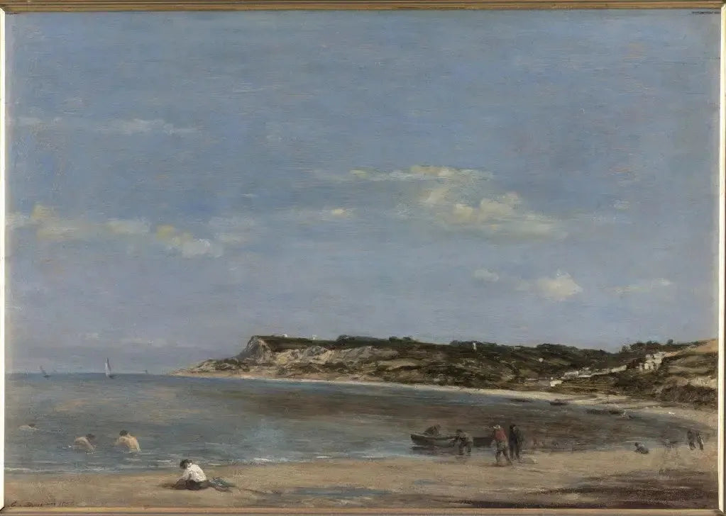 Marine, rivage normand - Eugène Boudin image 1 copie peinte à la main à l’huile