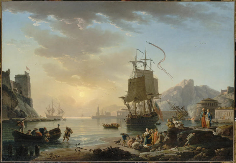 Marine, soleil couchant - Claude-Joseph Vernet