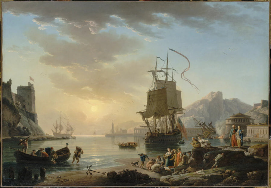 Marine, soleil couchant - Claude-Joseph Vernet