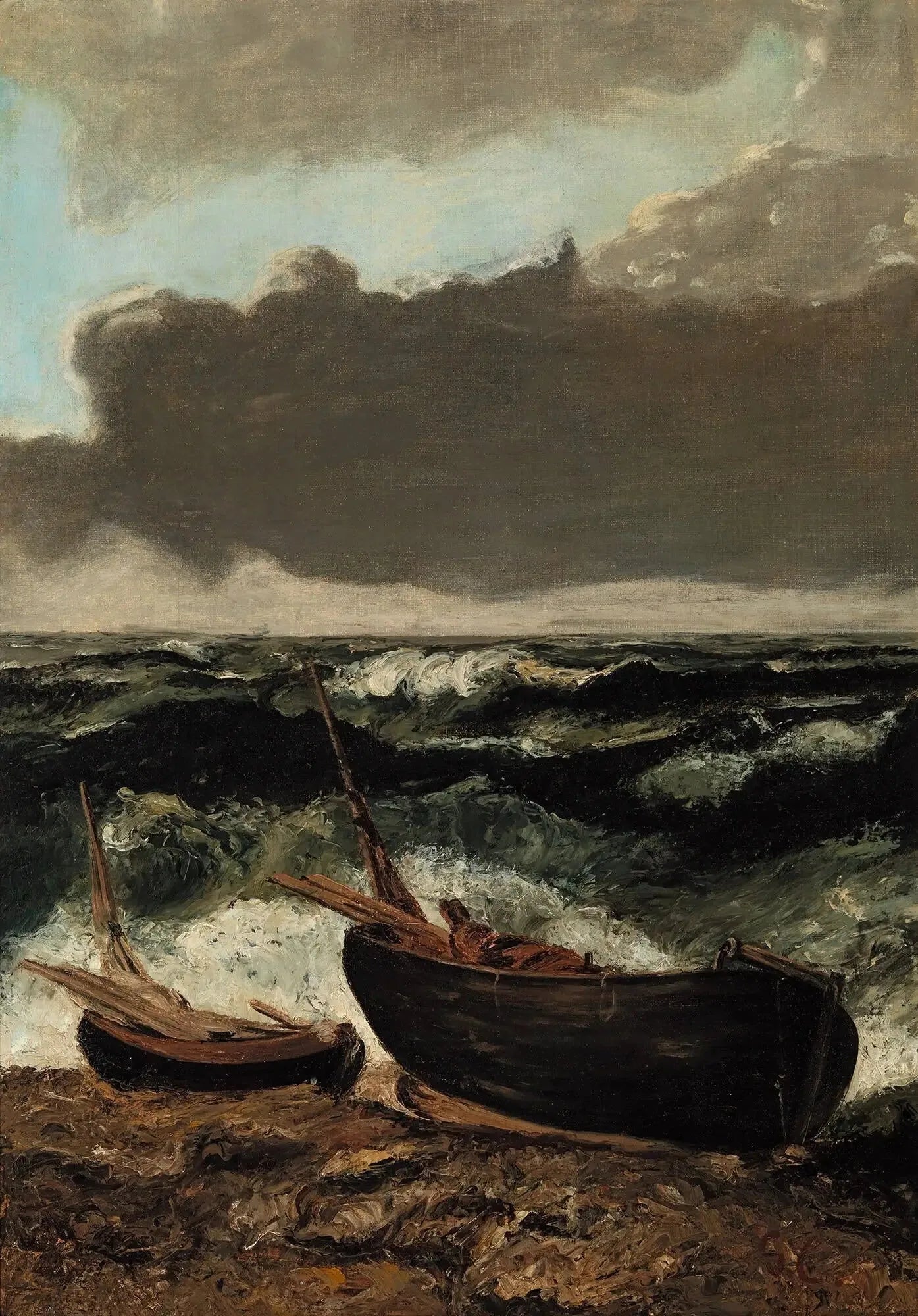 Marine. Tempête - Gustave Courbet image 1 reproduction artisanale de tableau