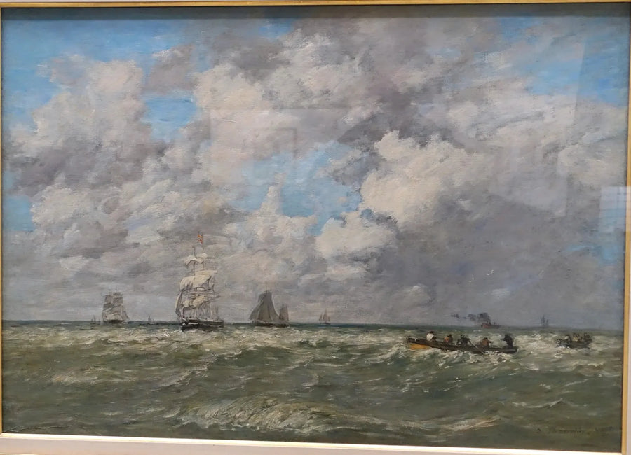 Marines, les lamaneurs - Eugène Boudin