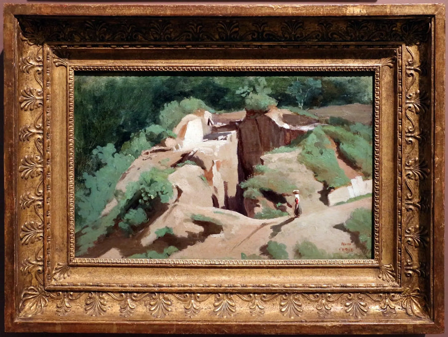 Marino. Un lavoir - Jean-Baptiste Camille Corot