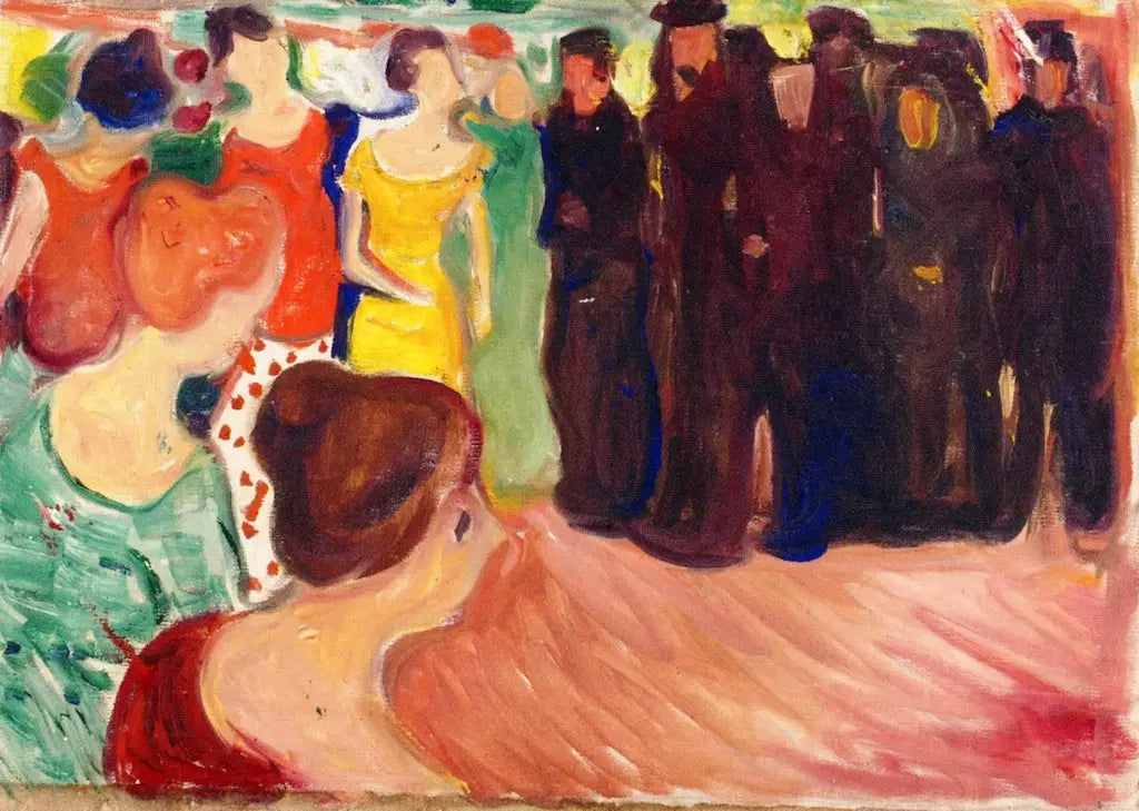 Marins au port - Edvard Munch image 1 copie de tableau peinte à la main