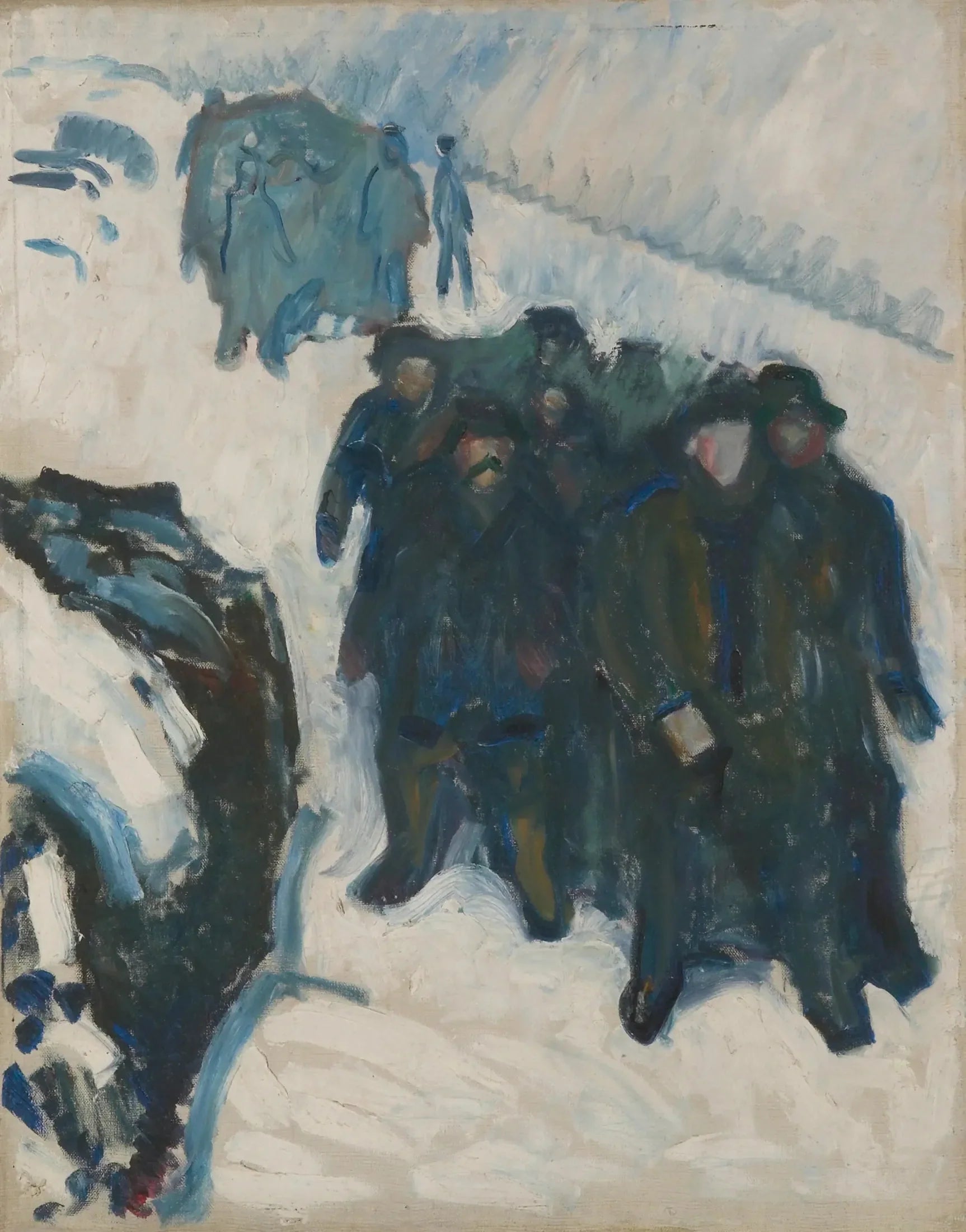 Marins dans la neige - Edvard Munch image 1 tableau peint à l’huile sur toile