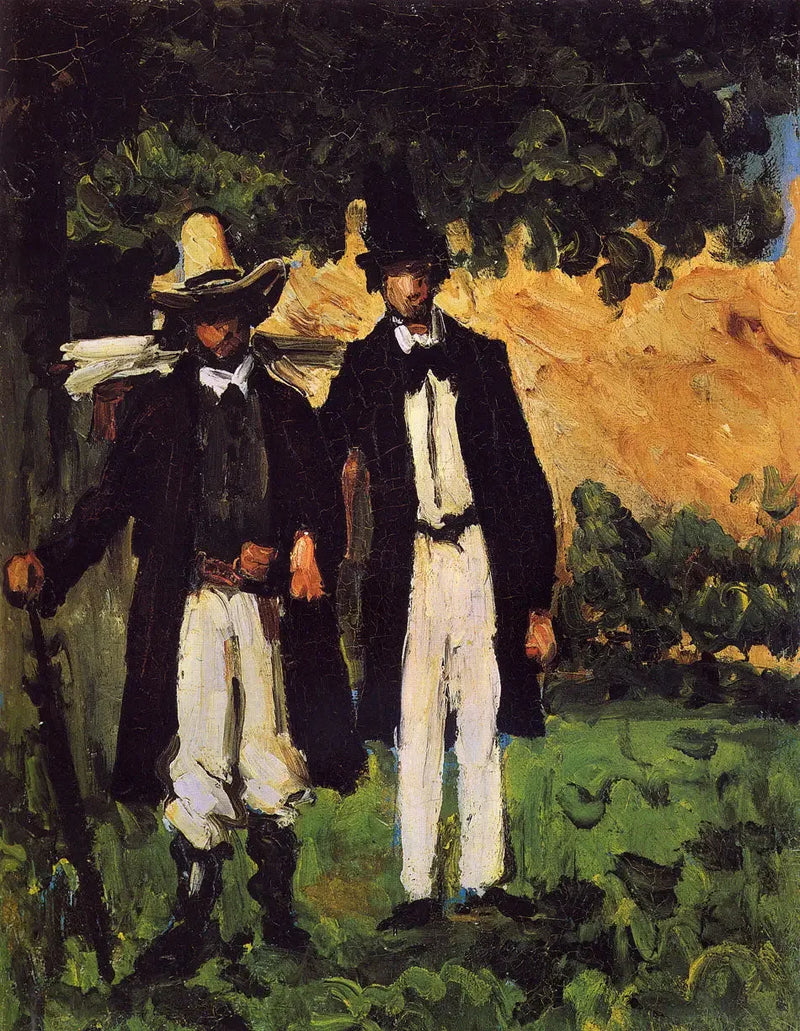 Marion et Valabrègue partant pour le motif - Paul Cézanne