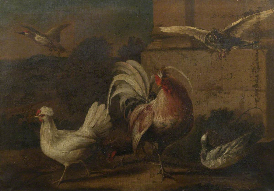 Volaille dans un paysage - Marmaduke Cradock