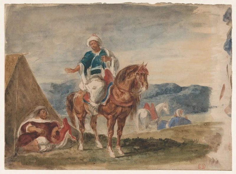 Marocain à cheval - Eugène Delacroix