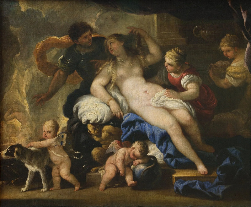 Mars et Vénus dans la forge de Vulcain - Luca Giordano
