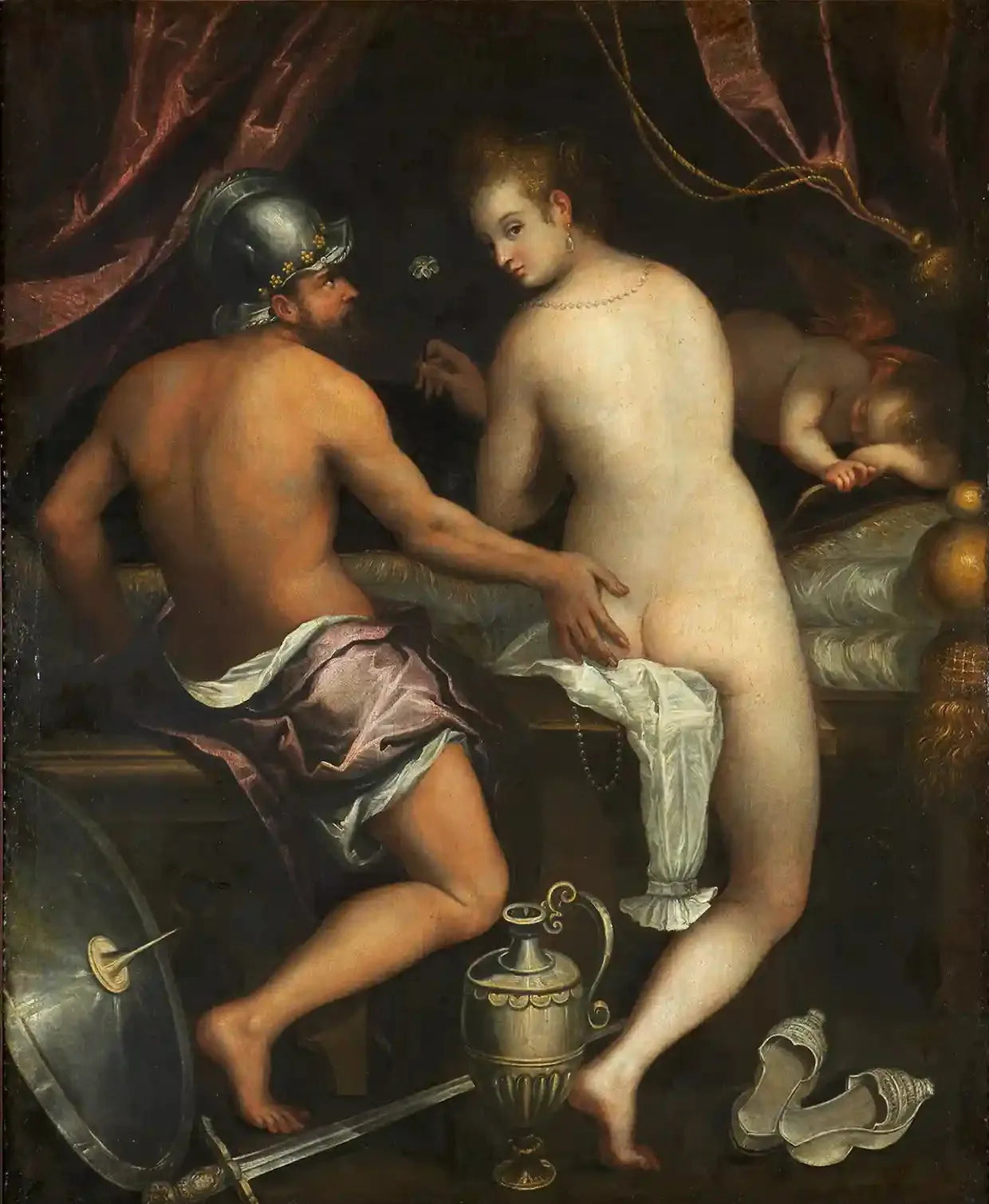 Mars et Vénus - Lavinia Fontana image 1 copie peinte à la main à l’huile