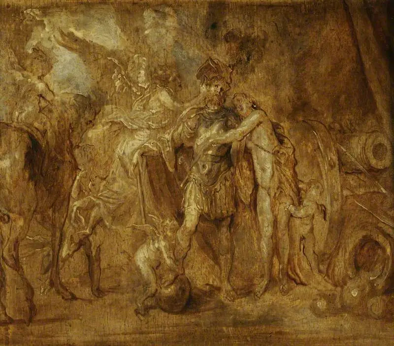 Mars part en guerre - Antoine van Dyck image 1 reproduction de peinture à l’huile