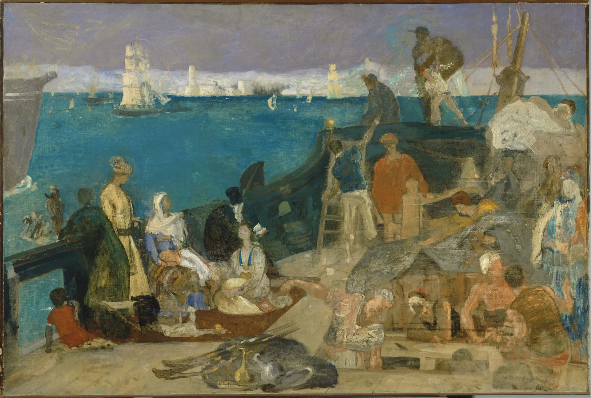 Marseille, porte d'entrée de l'Orient - Pierre Puvis de Chavannes image 1 reproduction de peinture à l’huile