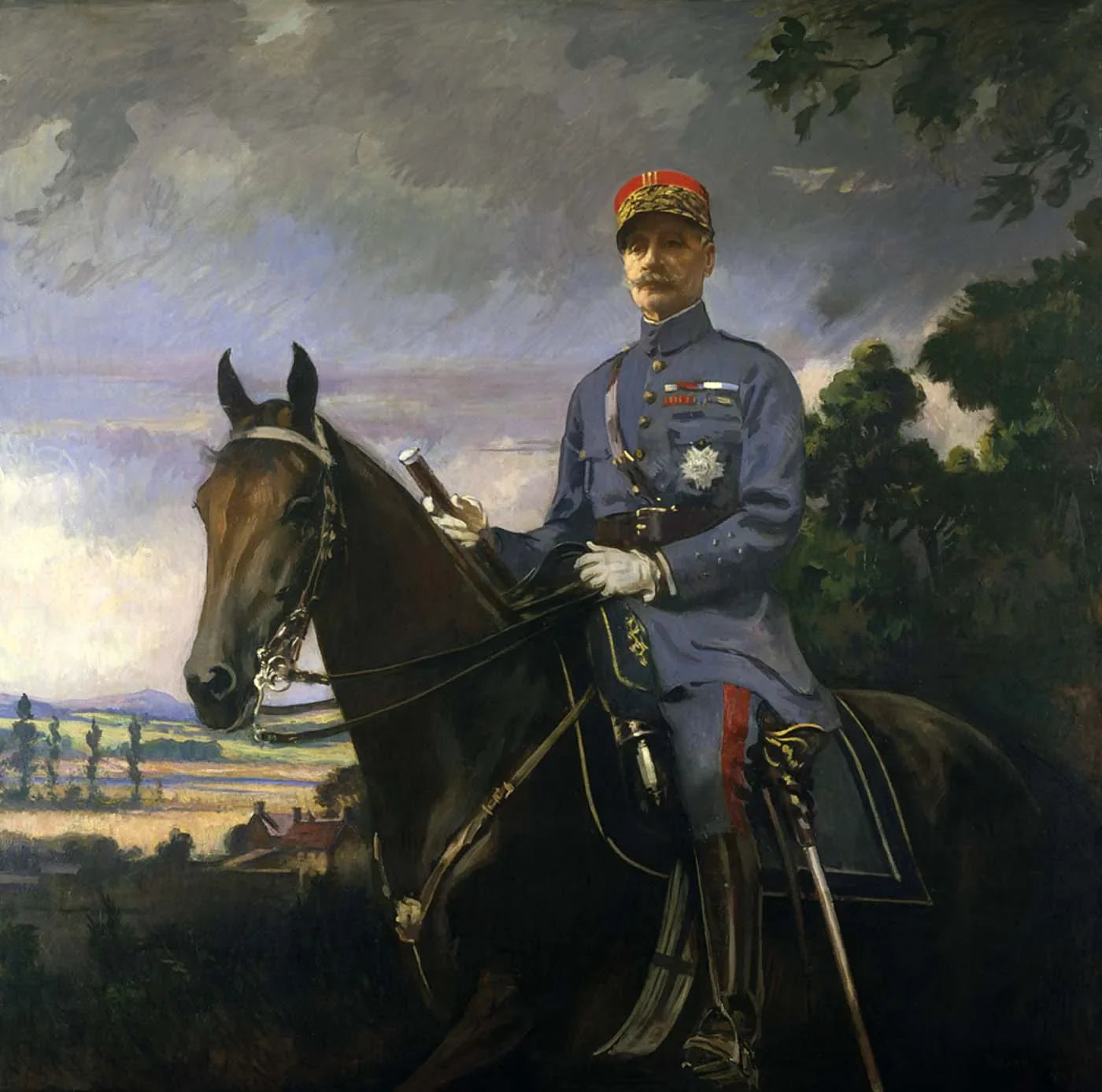 Marshal Ferdinand Foch - Edmund Charles Tarbell image 1 copie peinte à la main à l’huile