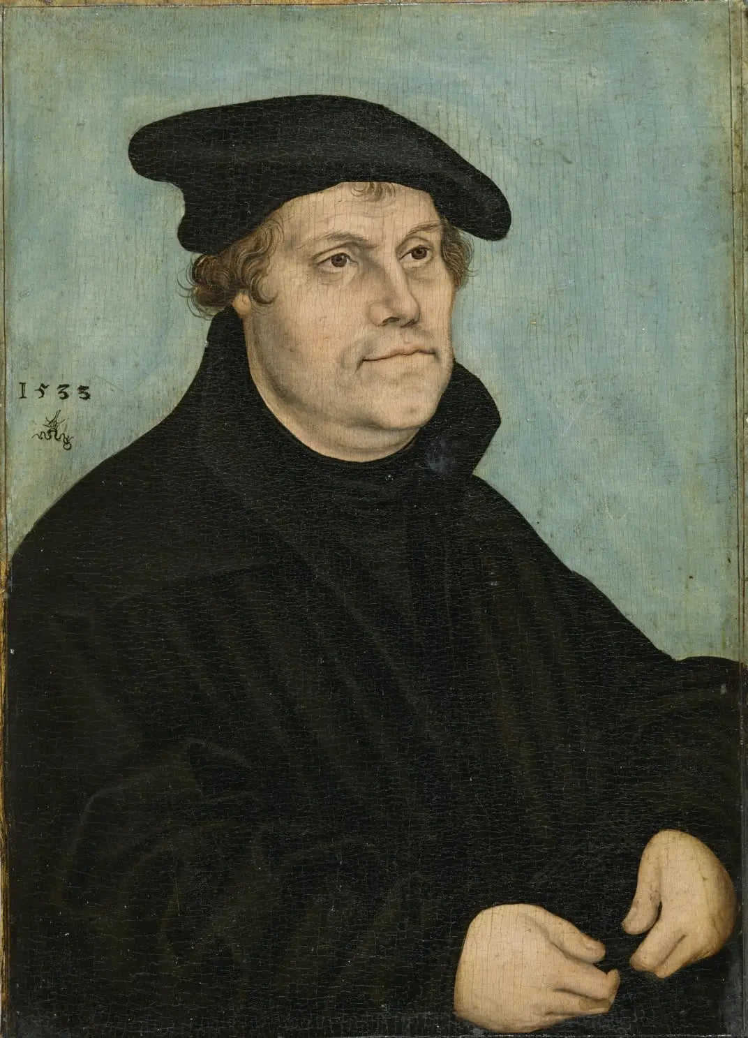 Martin Luther à l'âge de 50 ans - Lucas Cranach the Elder image 1 copie peinte à la main à l’huile