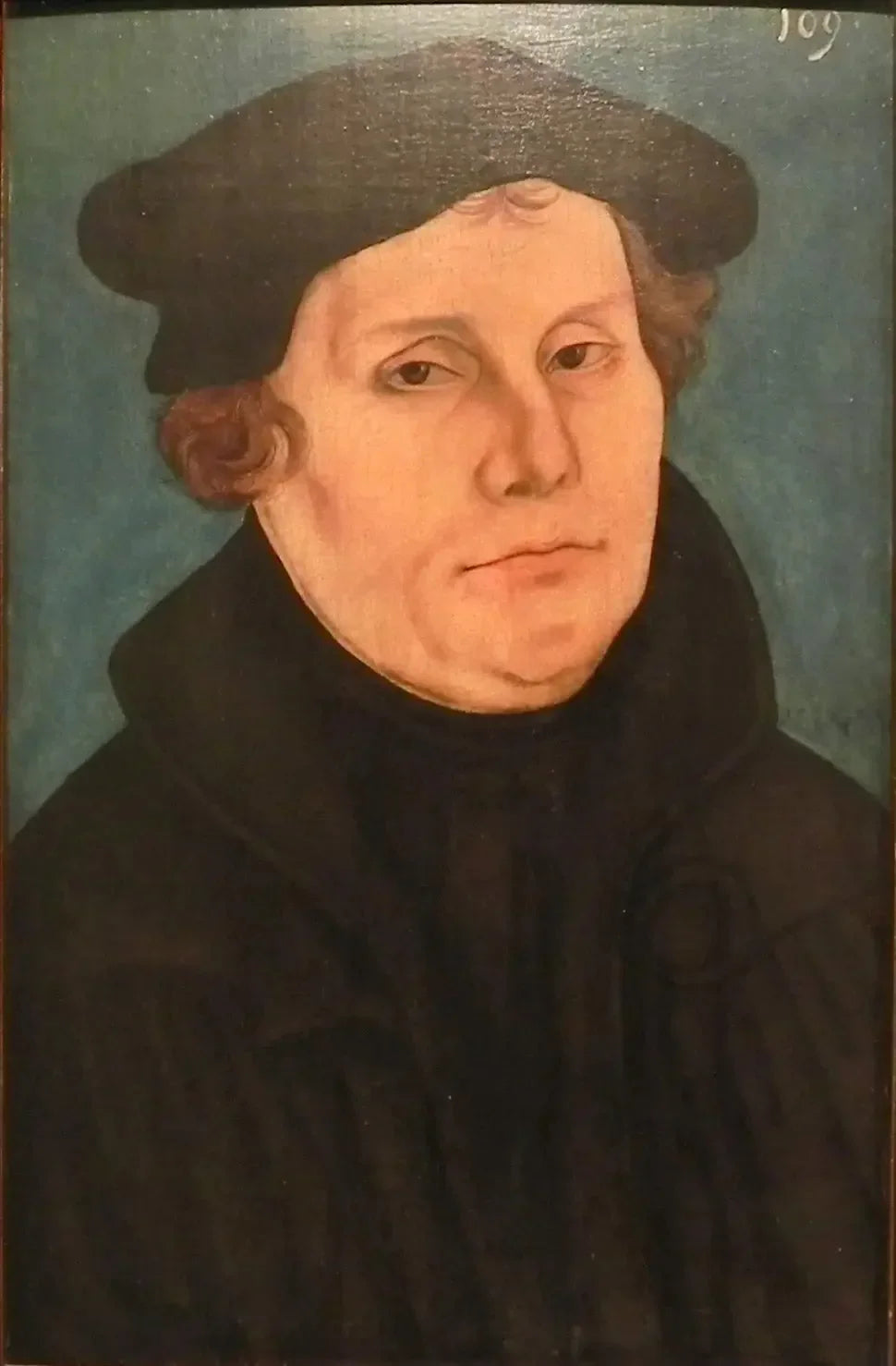 Martin Luther, en buste, tourné vers la droite - Lucas Cranach the Elder image 1 copie peinte à la main à l’huile
