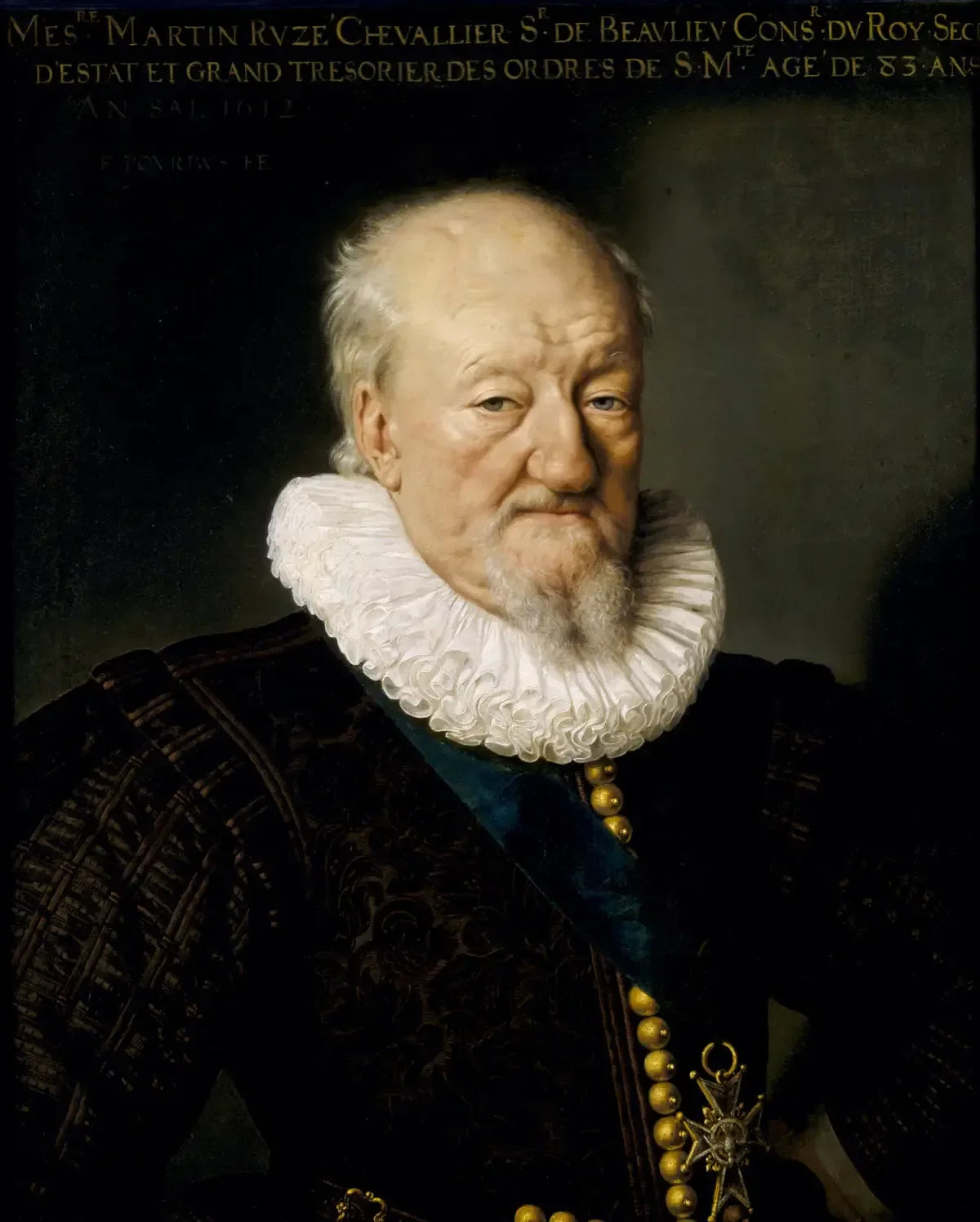 Martin Ruzé, seigneur de Beaulieu (1527-1613), âgé de 83 ans - Frans Pourbus the Younger image 1 copie peinte à la main à l’huile
