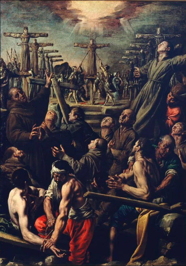 Martirio dei santi francescani a Nagasaki - Tanzio da Varallo image 1 reproduction artisanale de tableau