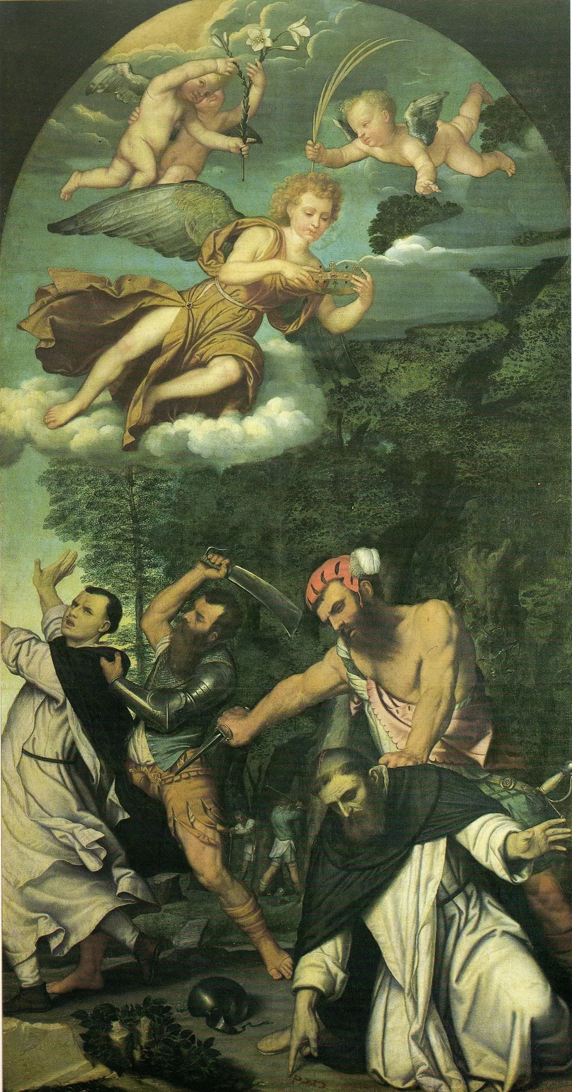 Martyre de saint Pierre de Vérone - Alessandro Bonvicino image 1 copie de tableau peinte à la main
