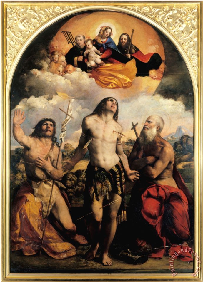 Martyre de saint Sébastien - Dosso Dossi image 1 copie de tableau peinte à la main