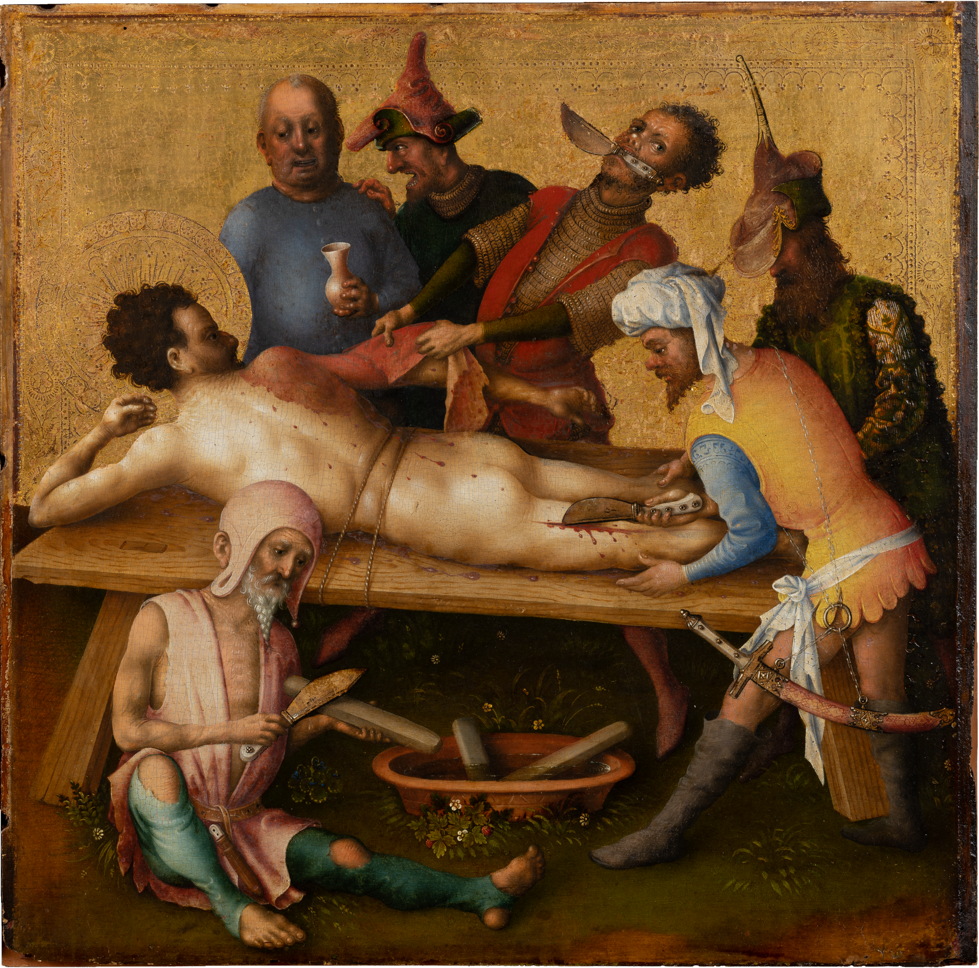 Martyre des Apôtres : Martyre de saint Barthélemy - Stefan Lochner image 1 tableau peint à l’huile sur toile