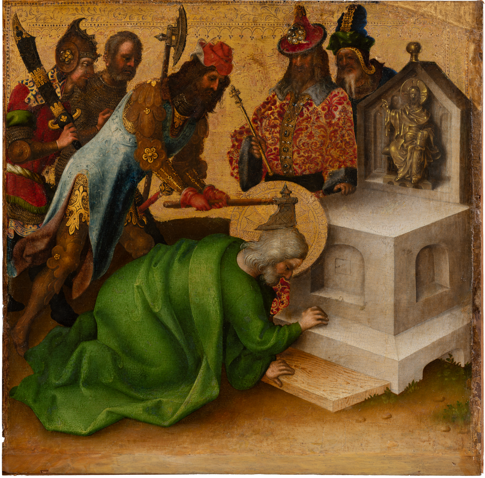 Martyre des Apôtres : Martyre de saint Matthias - Stefan Lochner image 1 reproduction de peinture à l’huile