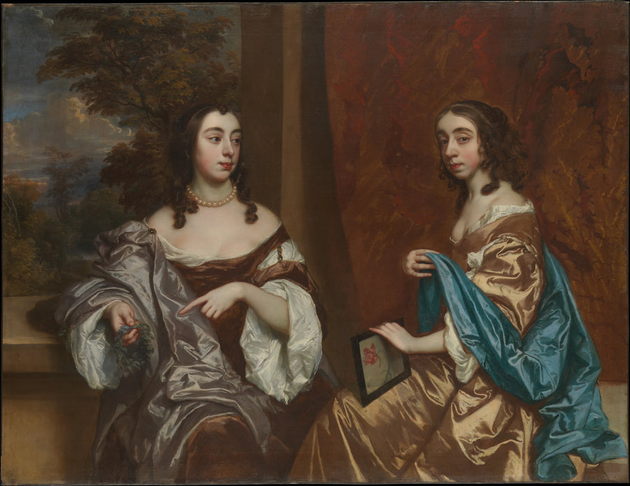 Mary Capel (1630-1715), plus tard duchesse de Beaufort, et sa sœur Elizabeth (1633-1678), comtesse de Carnarvon - Sir Peter Lely (Pieter van der Faes)