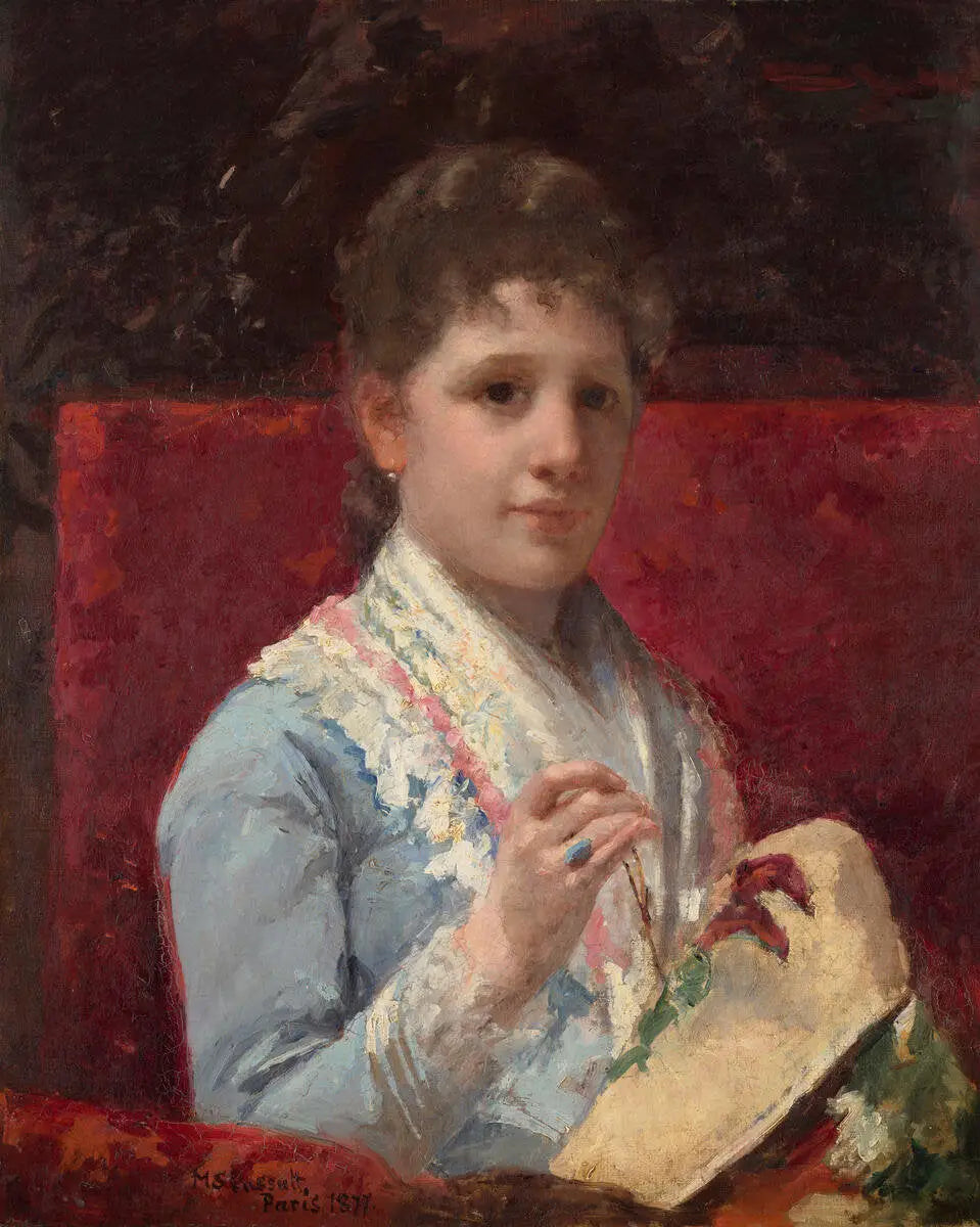 Mary Ellison Brodeuse - Mary Cassatt image 1 reproduction artisanale de tableau