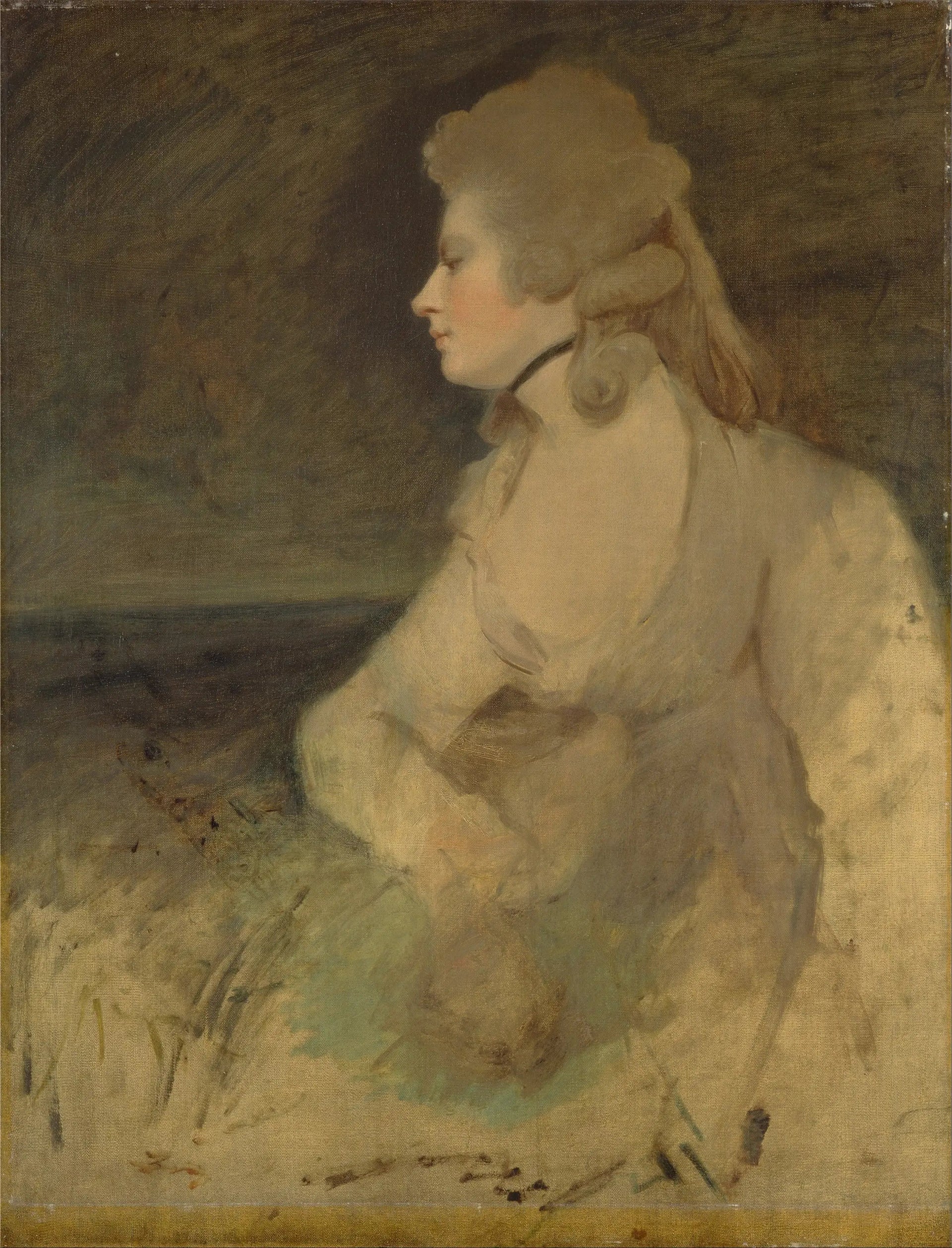 Mary Robinson (née Darby) - Joshua Reynolds image 1 copie de tableau peinte à la main