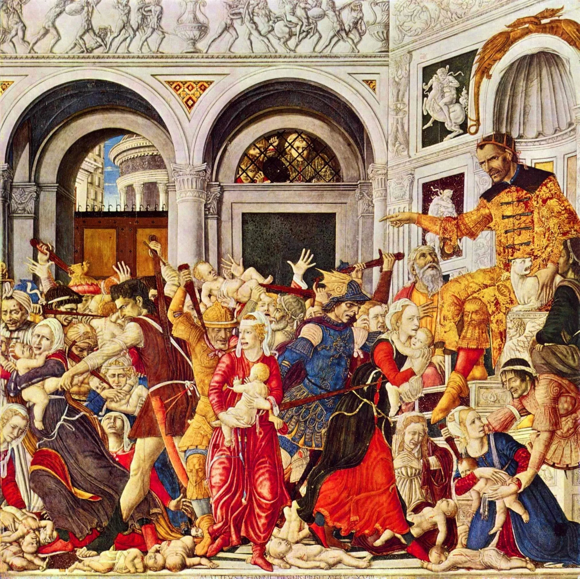 Massacre des Innocents (Matteo di Giovanni) - Matteo di Giovanni image 1 copie peinte à la main à l’huile