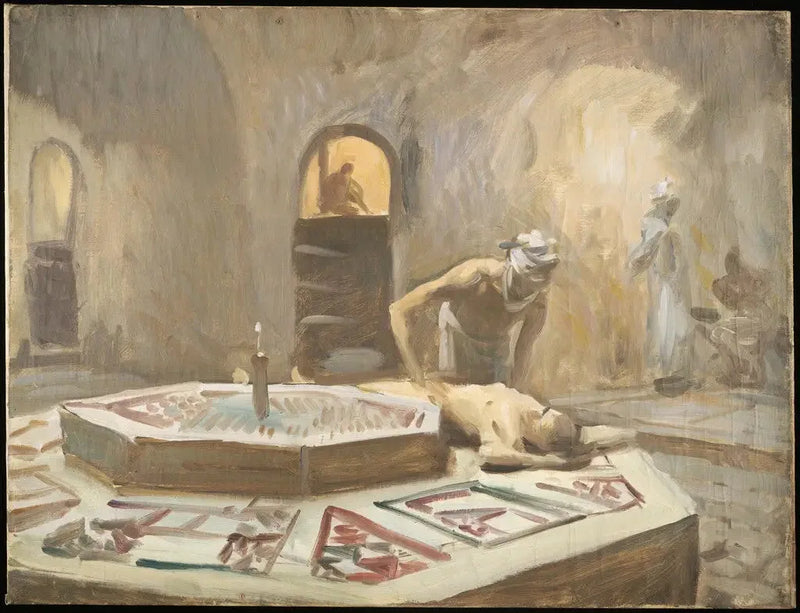 Massage dans un bain public - John Singer Sargent