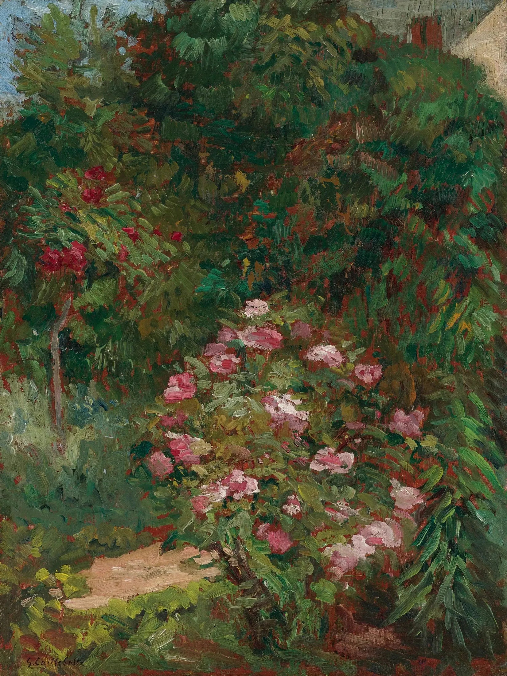 Massif de fleurs, jardin du Petit Gennevilliers - Gustave Caillebotte image 1 reproduction réalisée par Alpha Reproduction
